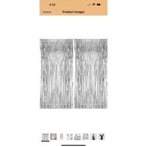 Party Decorations -‎ Silver Fringe Curtains - 3 2-packs - new